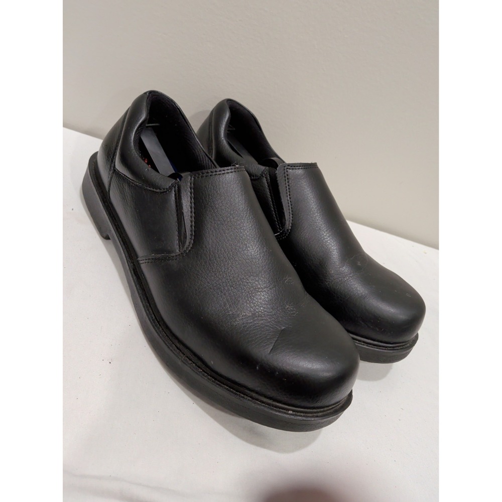 Dr. Scholl's Winder II Men's Black Leather Slip-On Work Shoes Size 12W